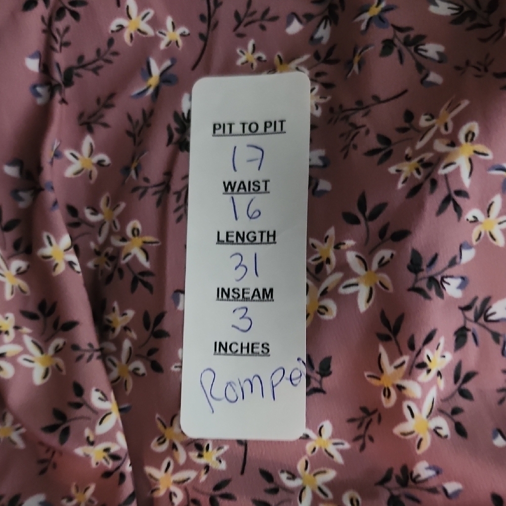 Romper Floral Ruffle Jumpsuit in Purple - Picture 5 of 5